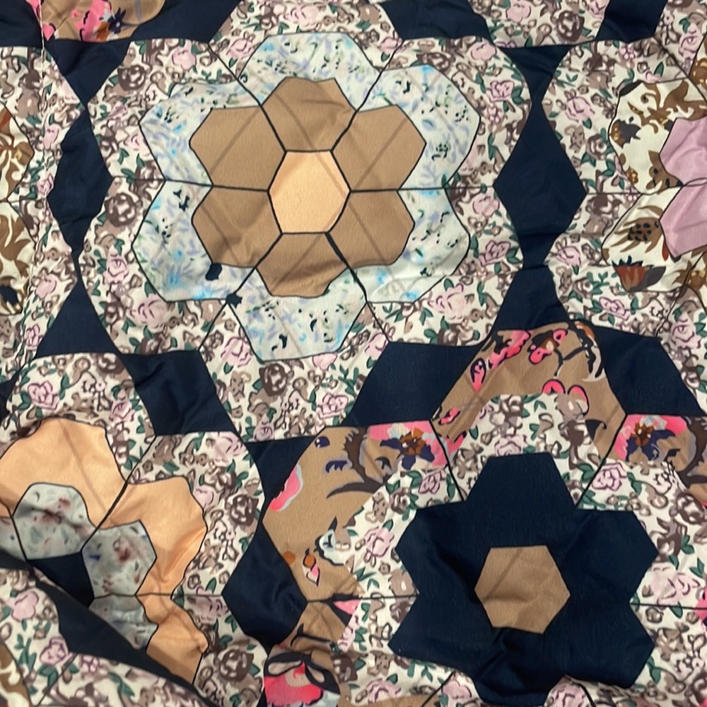 1111. COST 🛑Bohemian retro flower Boho Coat Jacket Multicolor spring quilted - Picture 8 of 8